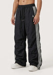 Black Panelled Baggy Trouser - Soliches