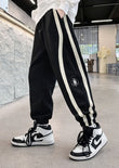 Double Stripe Black Trouser - Soliches