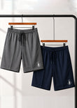 Bundle Of 2 Grey & Navy Dr-Fit Shorts - Soliches