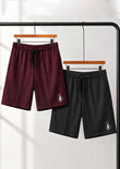 Bundle Of 2 Maroon & Black Dr-Fit Shorts - Soliches