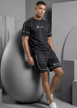 Soliches – Black Summer Dri-Fit Printed Shortsuit
