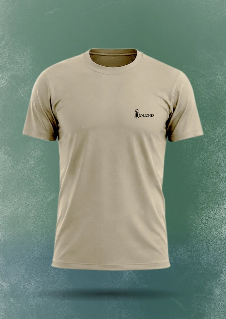 Soliches Performance Dri-Fit T-Shirt – Beige| Lightweight Sports & Gym Tee for Men