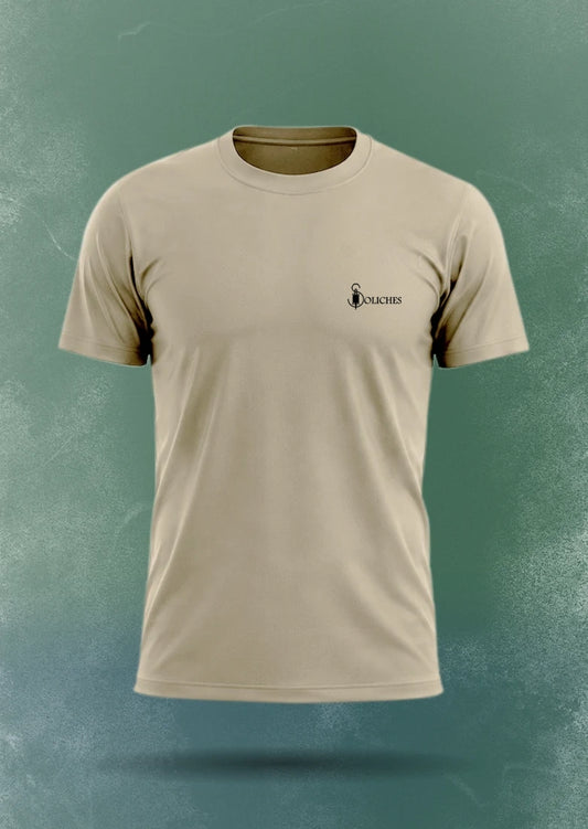 Soliches Performance Dri-Fit T-Shirt – Beige| Lightweight Sports & Gym Tee for Men