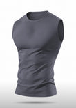 Soliches - Premium Grey Dri-Fit Plain Gym Sando