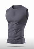 Soliches - Premium Grey Dri-Fit Plain Gym Sando