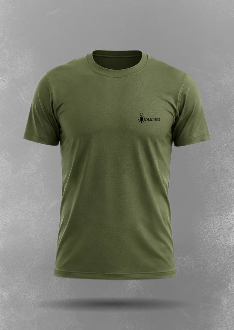 Soliches Performance Dri-Fit T-Shirt – Olive | Lightweight Sports & Gym Tee for Men