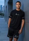 Soliches – Black Summer Dri-Fit Printed Shortsuit