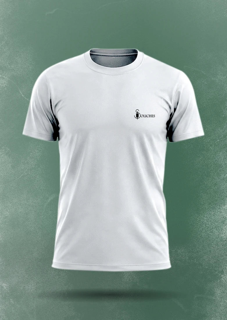 Soliches Performance Dri-Fit T-Shirt – White| Lightweight Sports & Gym Tee for Men