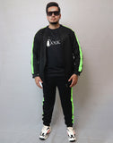 Black Neon Zip Up Track Suit