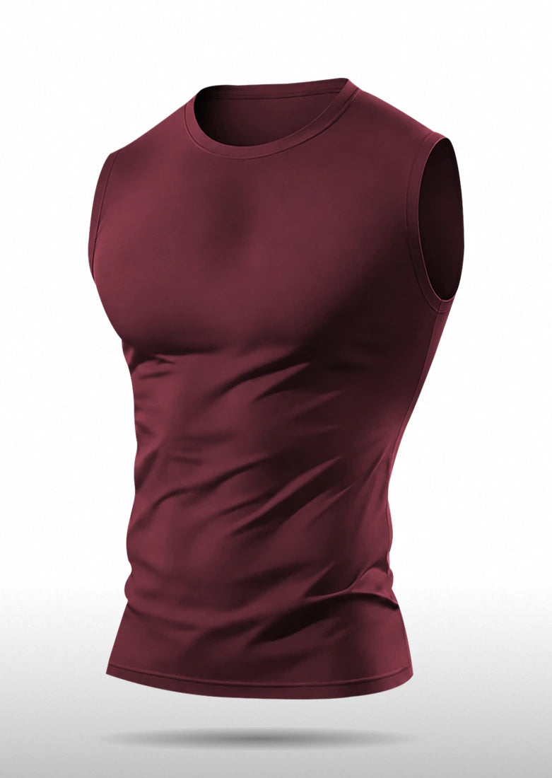 Soliches - Premium Maroon Dri-Fit Gym Sando