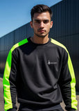 Black Neon Paneled Sweatshirt