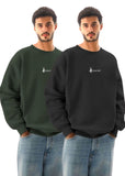 Bundle Of 2 Olive & Black Sweatshirts For Mens