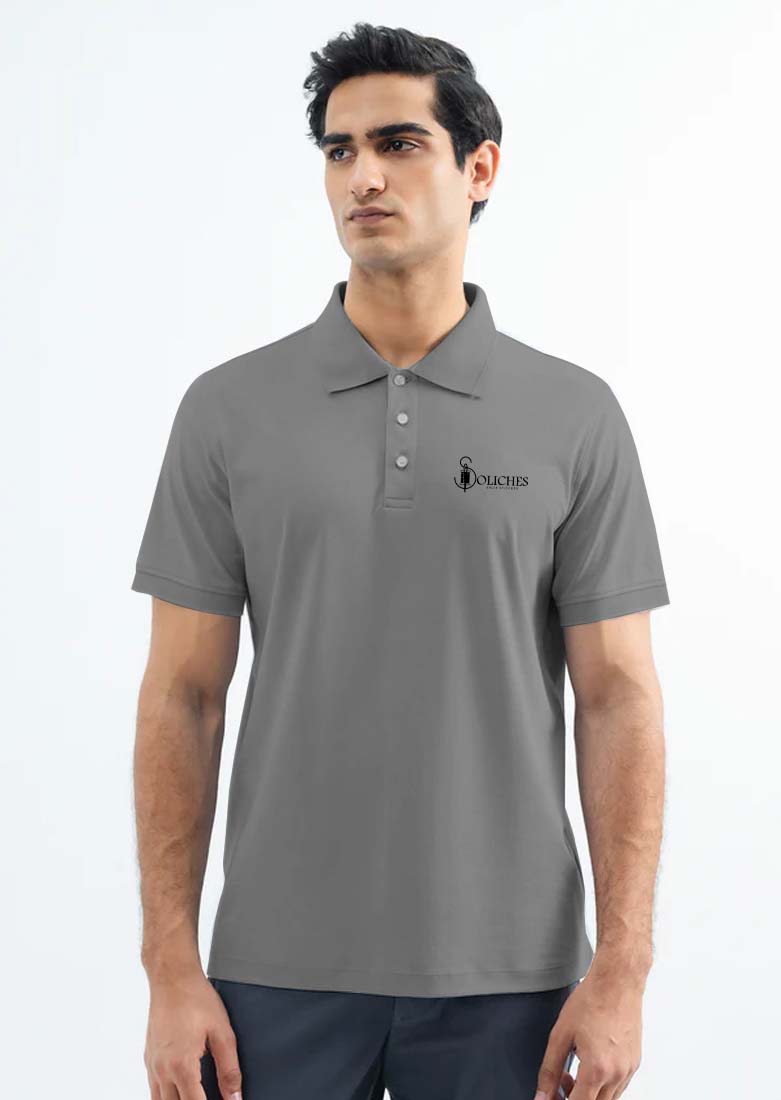 Soliches Premium Grey Polo T-Shirt