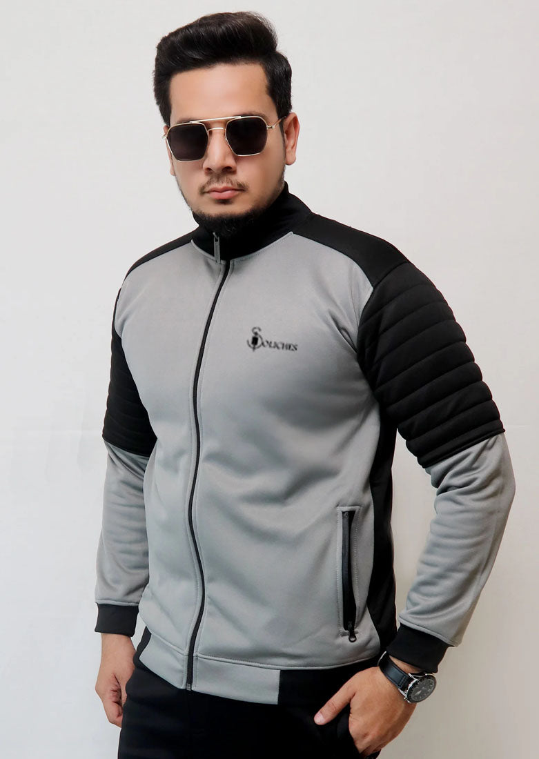 Puffer Arm Zip up Jacket