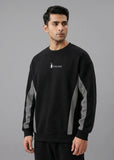 Soliches - Steel grey Under Panel Sweatshirt For Men | Polyester Fleece
