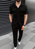 Soliches – Premium Black Safari Suit For Mens