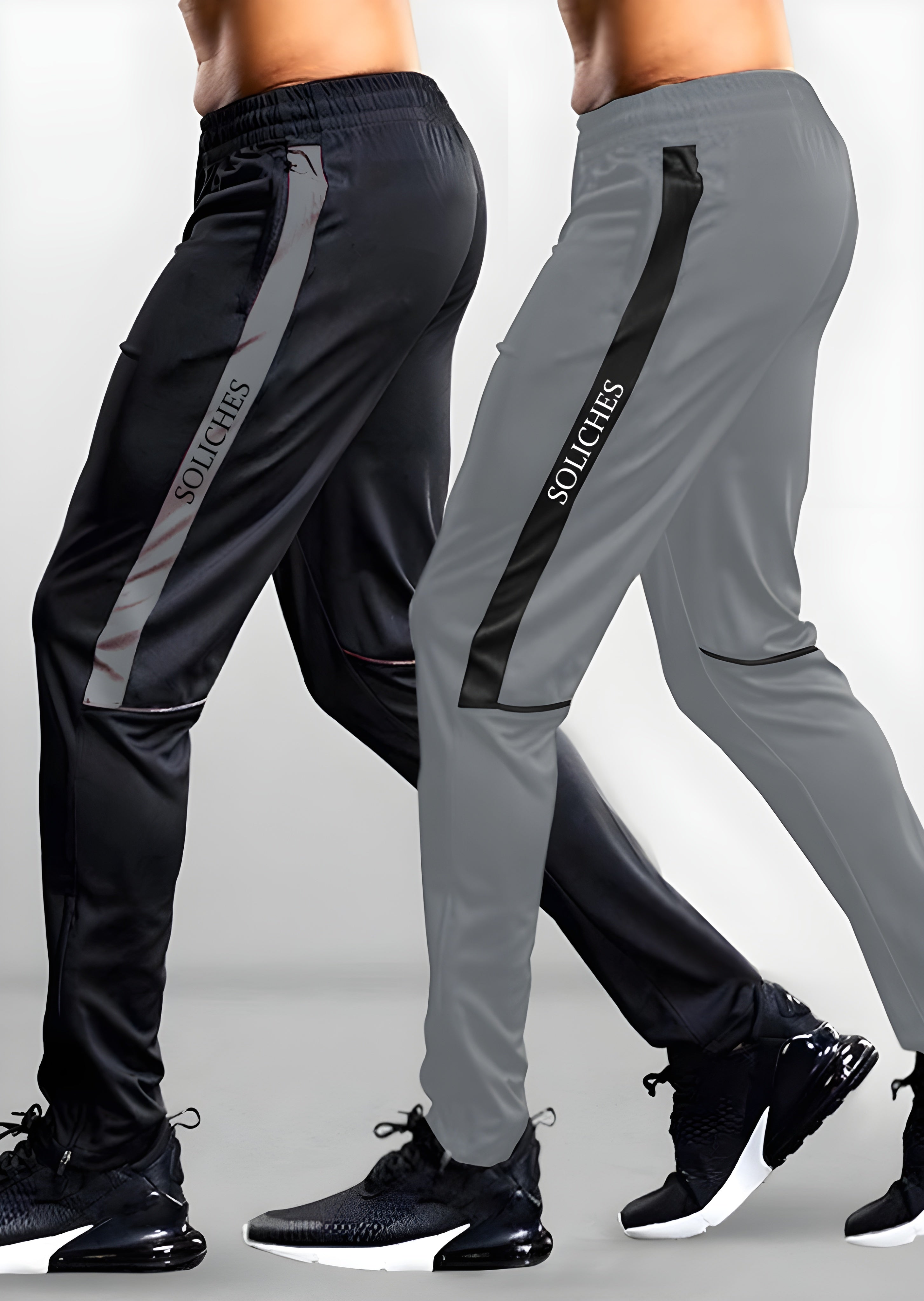 Bundle Of 2 Soliches ProLine Zipper Trousers For Mens