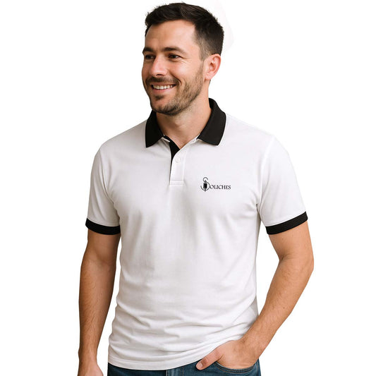 Soliches Premium White Contrast Polo T-Shirt