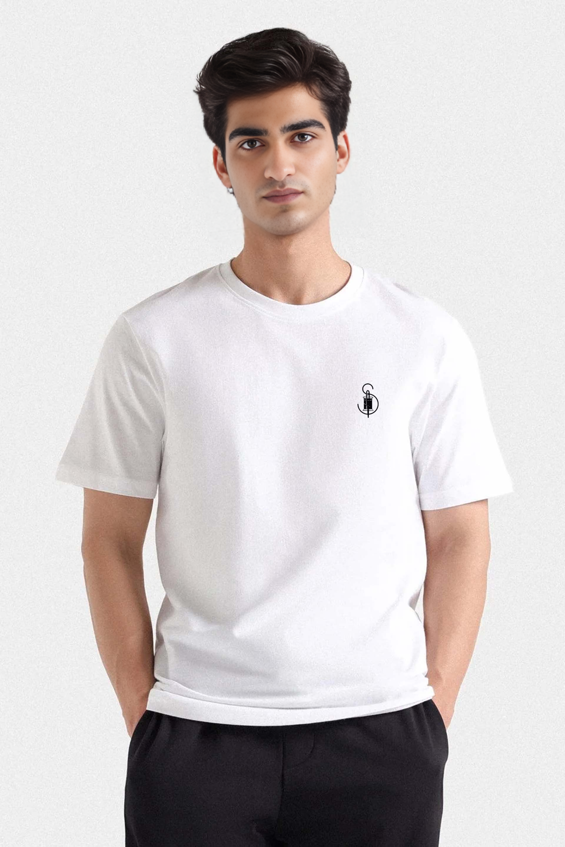 White Crew Neck T-shirt For Men - Soliches