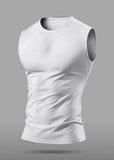 Soliches - Premium White Dri-Fit Plain Gym Sando