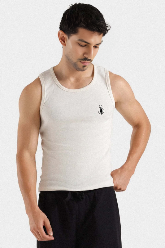 White Signature Sando For Men - Soliches