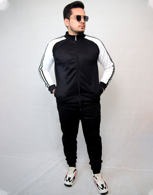 WINTER WHITE CONTRAST TRACKSUIT