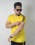 Yellow Stripes Dry Fit T-Shirt - Soliches
